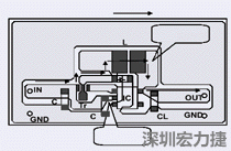 圖2：升壓電路的PCB設(shè)計(jì)示例。