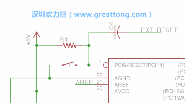 很多PCB設(shè)計者的設(shè)計不符合人體工學(xué)，他們使用很小的按鈕、不方便的元件配置和難以解讀的標簽，千萬不要變成這樣！這次我們的設(shè)計有一個大小合適的重置按鈕（reset button）和可以清楚辨認是否已經(jīng)接上電源的LED指示燈。