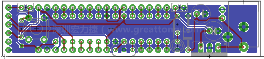 以上就是布線的所有步驟了。接下來(lái)就只剩下絲印（silk-screen）、建立Gerber檔跟drill檔和送去印刷電路板廠制作的步驟。